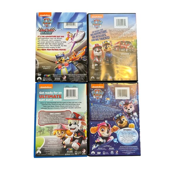 Nickelodeon Paw Patrol DVD Lot Of 4: Ready Race Rescue, Big Truck Pups, & more - Picture 2 of 8